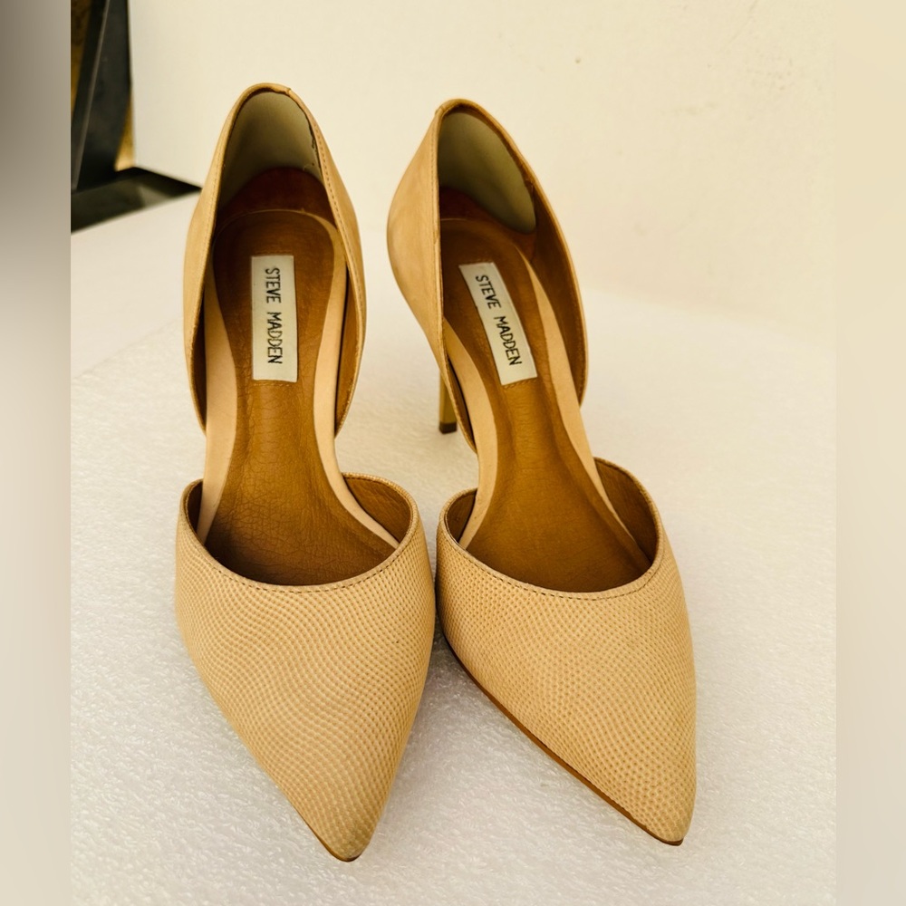Steven madden varsity pump cream leather size 8
